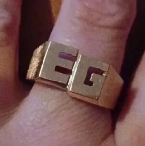 💙🌹Gold plated men's ring